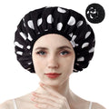 Years Calm Shower Caps For Women Reusable Waterproof，Pattern And Solid Color by Yearscalm