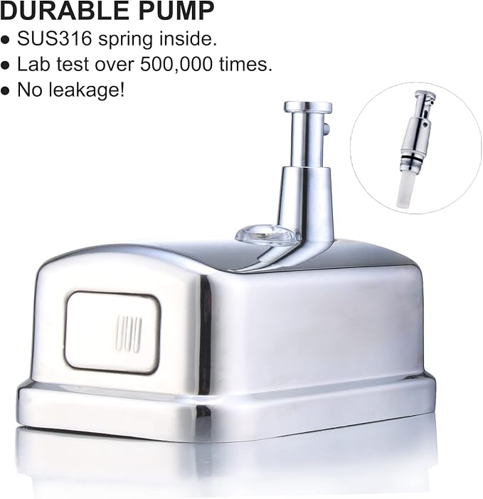 Commercial Soap Dispenser Wall Mount Stainless Steel Manual Liquid Pump - Image 5