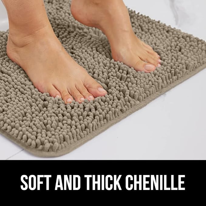 GORILLA GRIP Bathroom Rug Sets, Soft Chenille 2 Piece Area Rugs Set, Toilet - Image 4