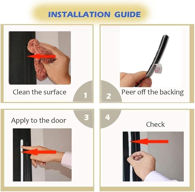 Door Brush Weather Stripping for Sliding Windows Exterior Doors Frame Side - Image 6