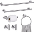 Bathroom Hardware Set, 6-Piece Towel Bar Set Brushed Nickel Towel Holder Set by SOAEZ