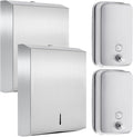 4 Pcs Commercial Soap Dispenser and Paper Towel Dispenser Set by Kritkin