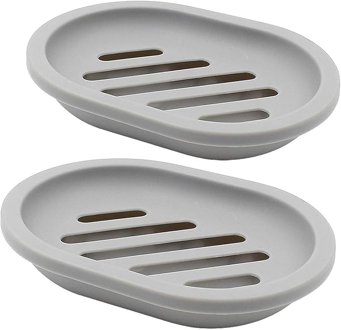 Topsky 2-Pack Soap Dish with Drain, Soap Holder & Saver, Easy Cleaning by HomeandKitchenNO1