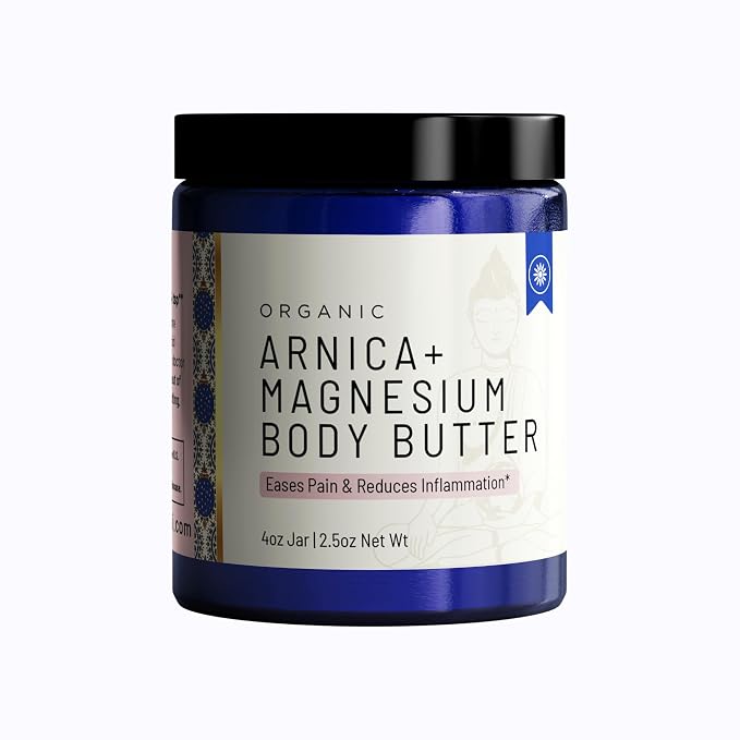 Organic Arnica + Magnesium Whipped Body Butter, 4 oz Jar, Extra Strength Formula by Unknown