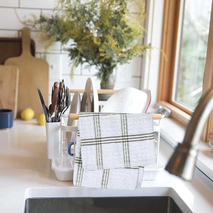 DAN RIVER Premium Dish Cloth 100% Cotton 12 X 12 Inches |Pack of 8|-Ultra Soft - Image 6