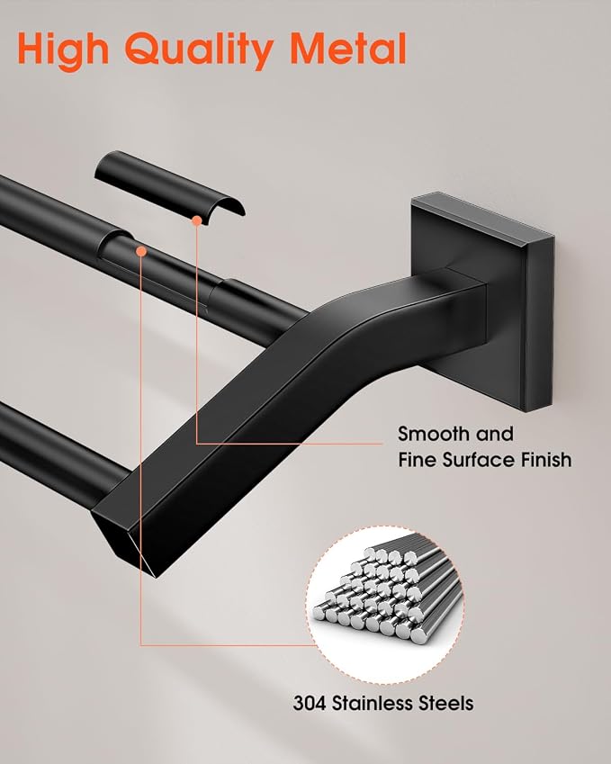 Alise Double Bath Towel Bars Towel Racks - Image 5