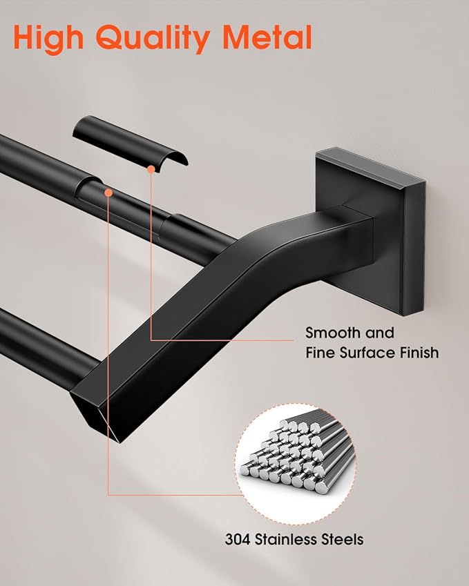 Alise Bath Double Towel Bars Towel Racks - Image 6