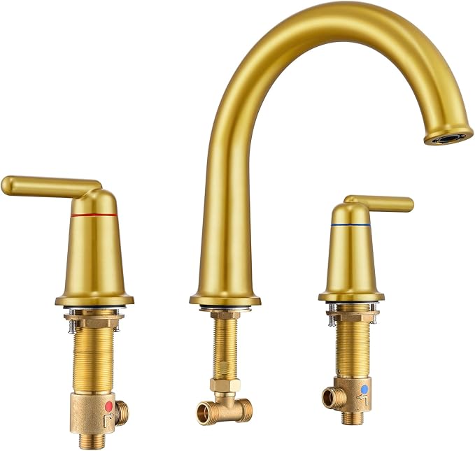 Brushed Gold Roman Bathtub Faucet, 2-Handle High Flow Tub Filler by Wintap