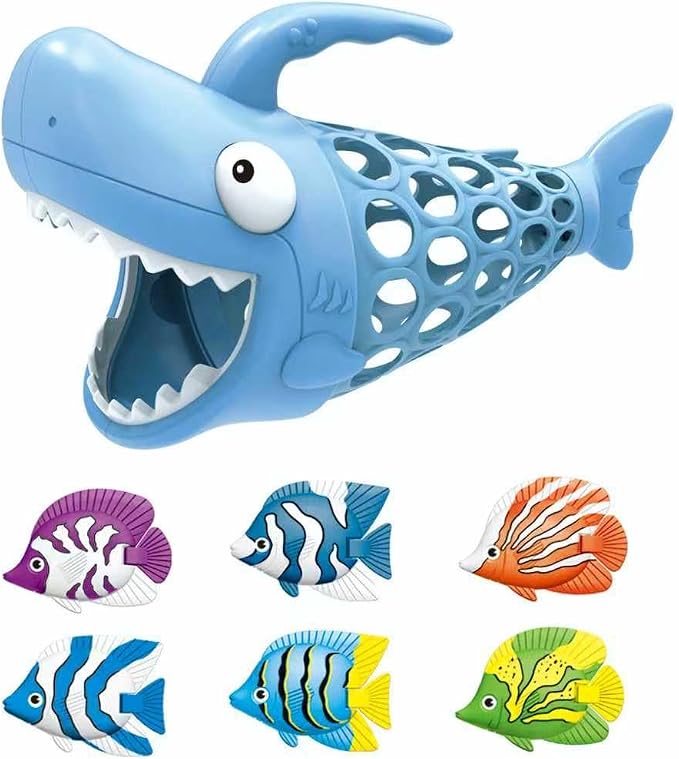 6-in-1 Shark Fishing Bath Toy for Kids by Unknown