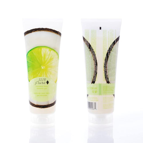 100% PURE Coconut Lime Shower Gel Natural Foaming & Hydrating Body Wash - Image 2