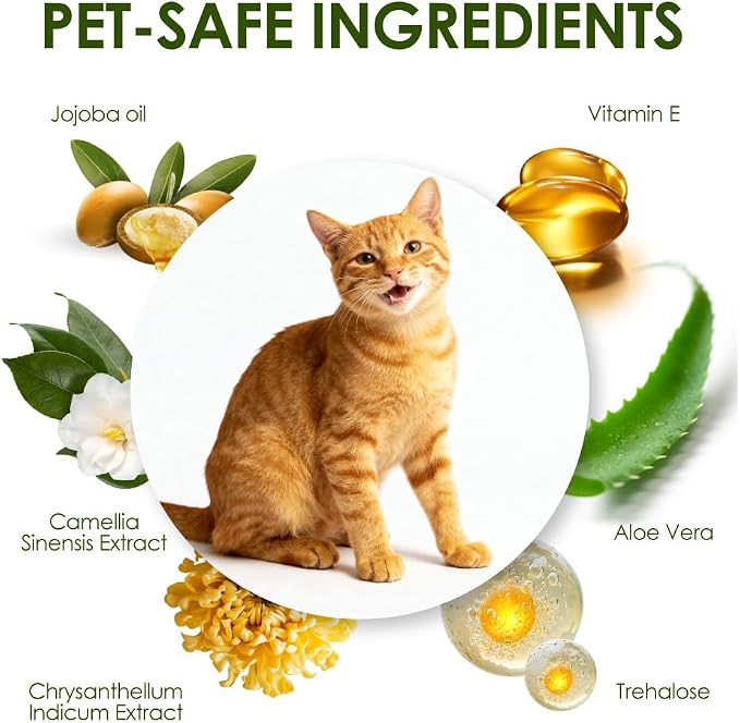 Mooncat Waterless Shampoo, Paw Balm & Dental Wipes – Cat Grooming Kit – Best - Image 6
