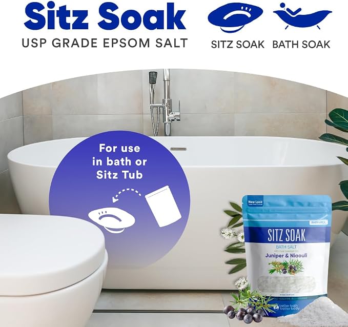 Sitz Bath Soak 2-Lbs Sitz Salt Epsom Salt Hemorrhoid Soothing - Image 2
