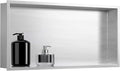 SaniteModar Shower Niche, Stainless Steel Shower Niche 12" X 24" No Tile Needed by SaniteModar