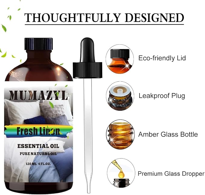Fresh Linen Essential Oil, Fresh Linen Oil 4 Fl Oz 120ML - Image 2