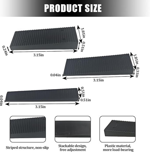 18 PCS Black Plastic Shims for Leveling Feet Stable, Extreme Weight Capacity - Image 2