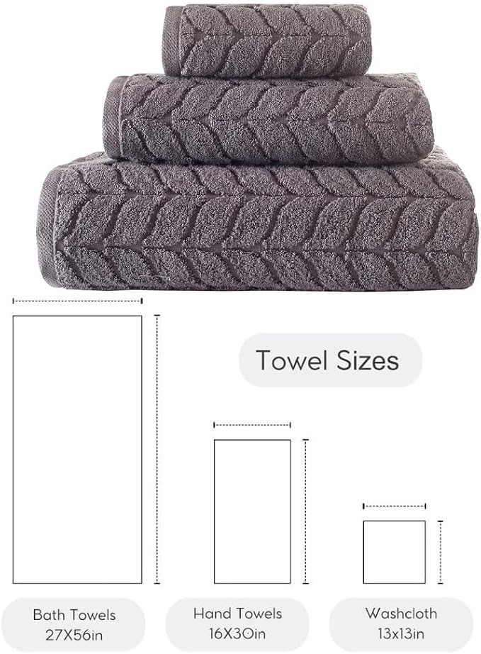 BAGNO MILANO Turkish Bath Towels, Soft Plush Jacquard Luxury Bath Towels - Image 2