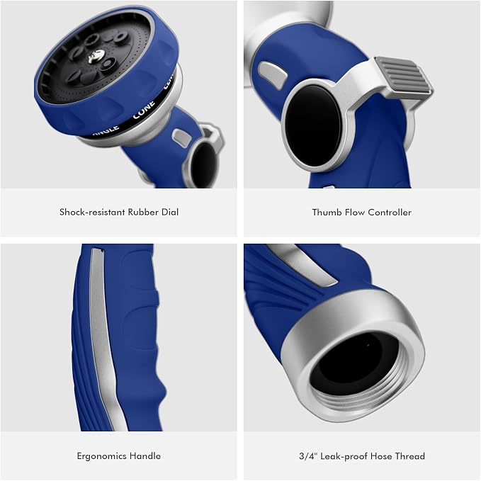 RESTMO Hose Nozzle Heavy Duty, Metal Water Hose Sprayer - Image 7
