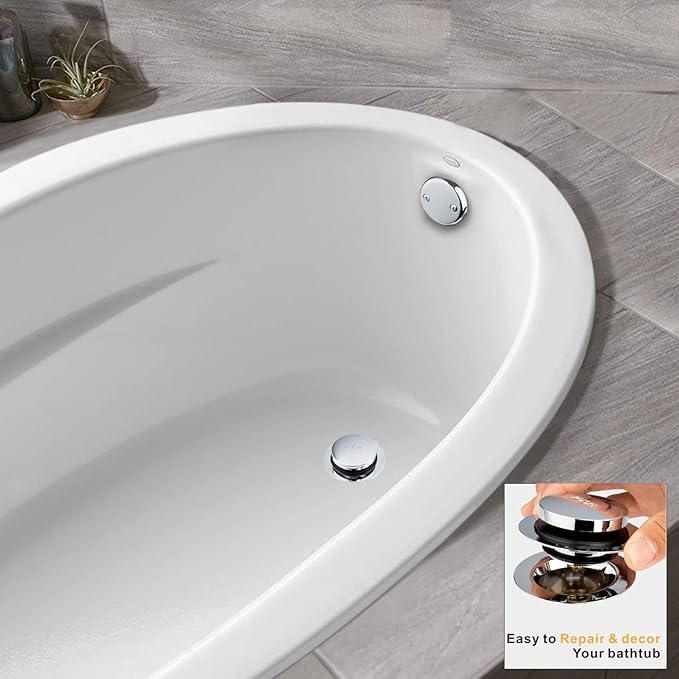 Artiwell Universal Tip Toe Bath Drain Stopper and Cover, Bathtub Drain Stopper - Image 3