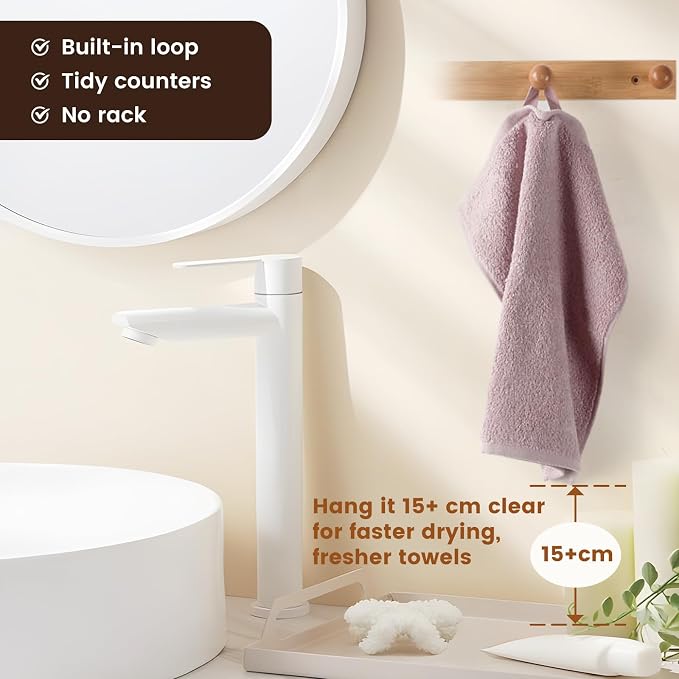 SEMAXE 100% Cotton Washcloths 12-Pack, 13 × 13 Inch Soft Luxury Face Towels – - Image 5
