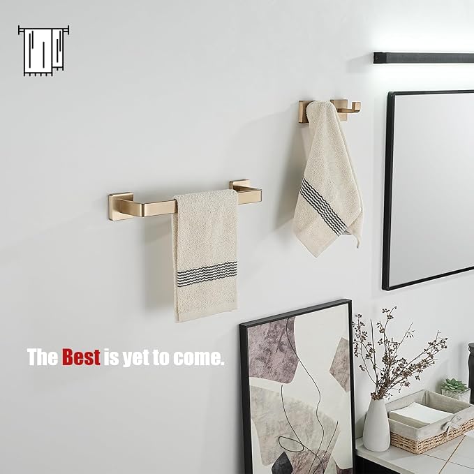 JQK Champagne Bronze Towel Bar, 12 Inch 304 Stainless Steel Thicken 0.8mm Towel - Image 5