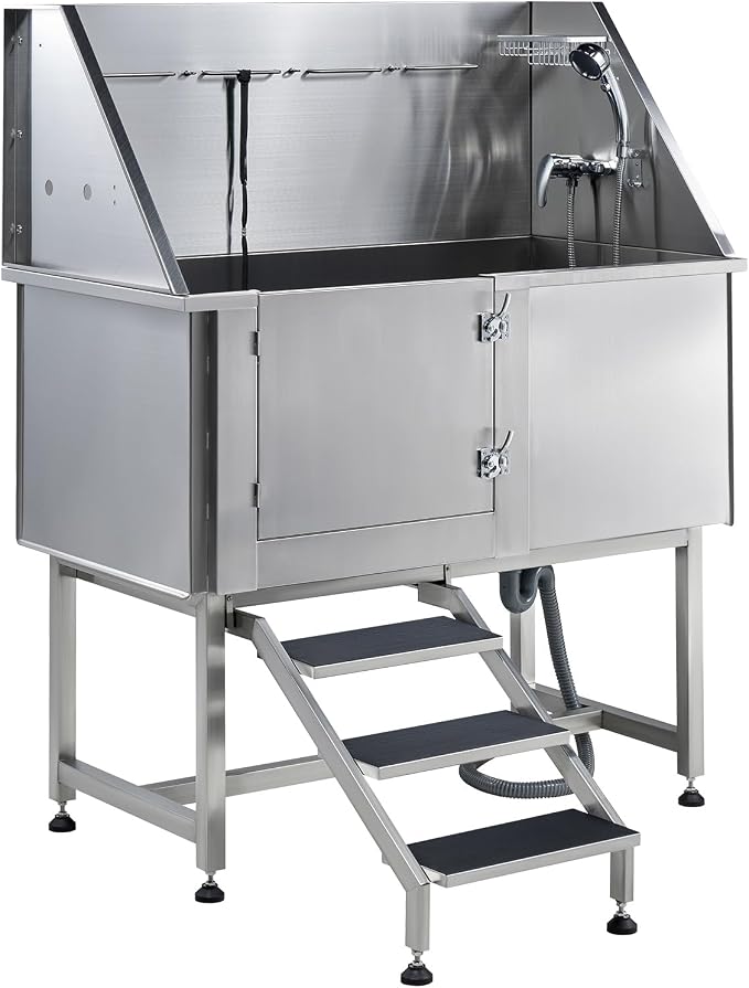 Albott 50-Inch Stainless Steel Dog Washing Station - Image 9