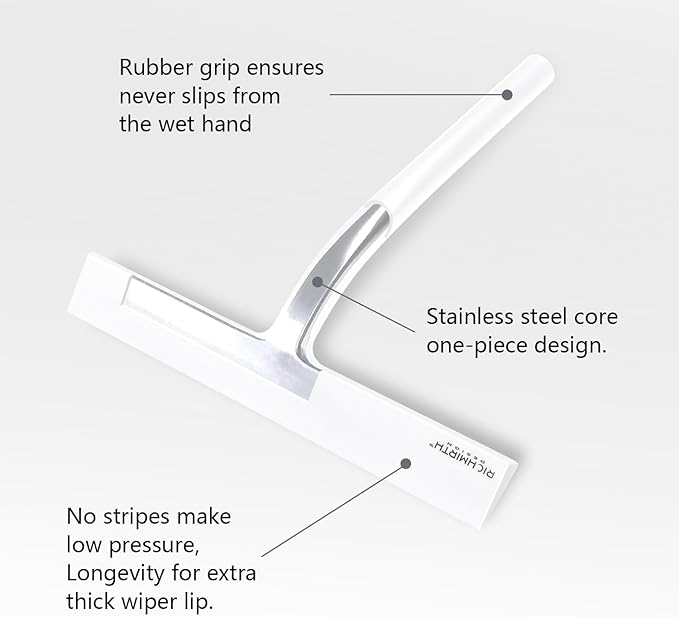 Shower Squeegee 9" with Silicone Hook - Image 3