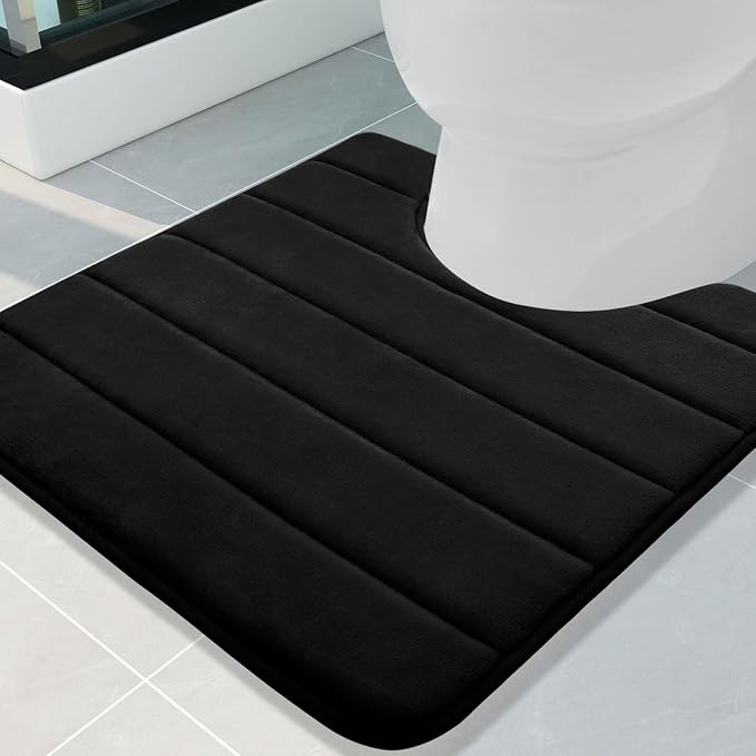 Buganda Memory Foam U-Shaped Contour Toilet Rugs, Non Slip Absorbent, Thick by Buganda