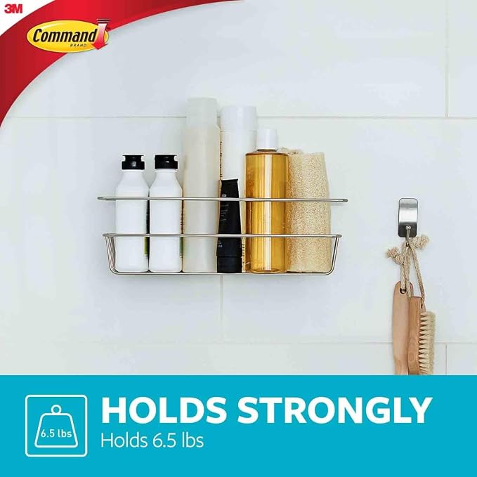 Command Shower Caddy Satin Nickel - Image 3