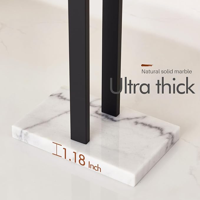 KOKOSIRI Free Standing Towel Racks Matte Black 2-Tier Towel Holder - Image 7