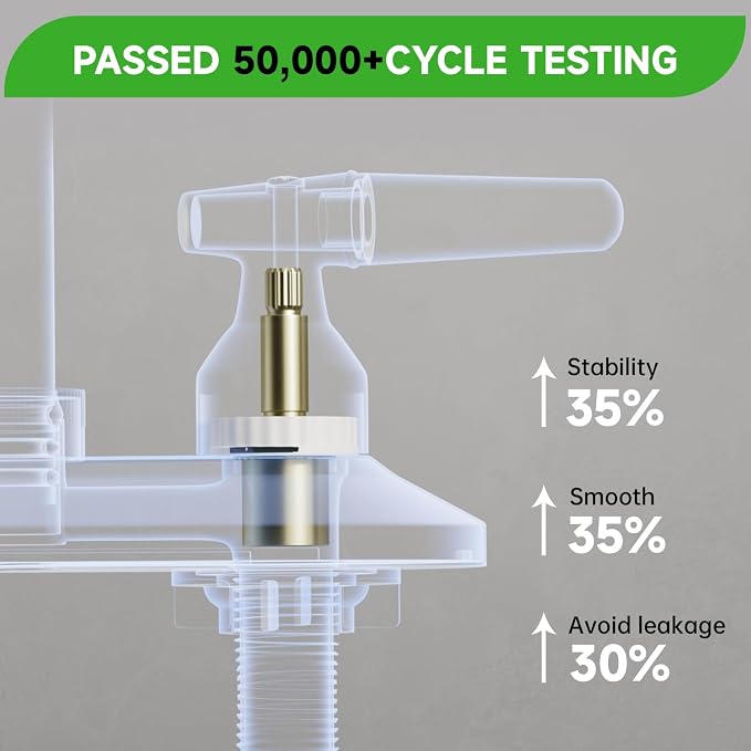 SOLVEX Centerset Bathroom Faucet, 4 Inch 2 Handle Bathroom Sink Faucets - Image 4