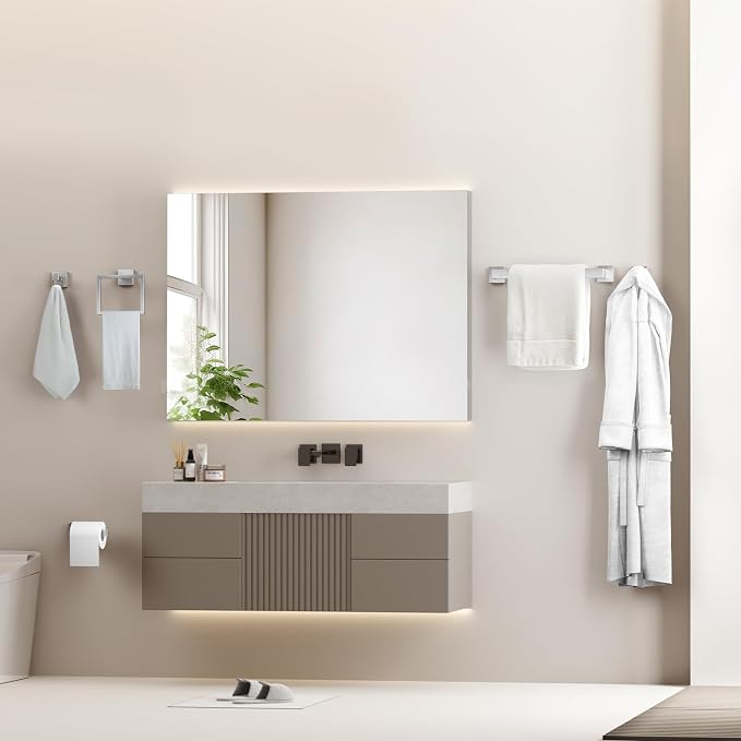 Bathroom Hardware Accessories Set: 10-Pieces Bath Towel Bar Set, Towel Racks - Image 8