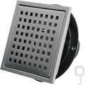 6 Inch Square Shower Drain, SUS 304 Stainless Steel Shower Drain by Yridefe