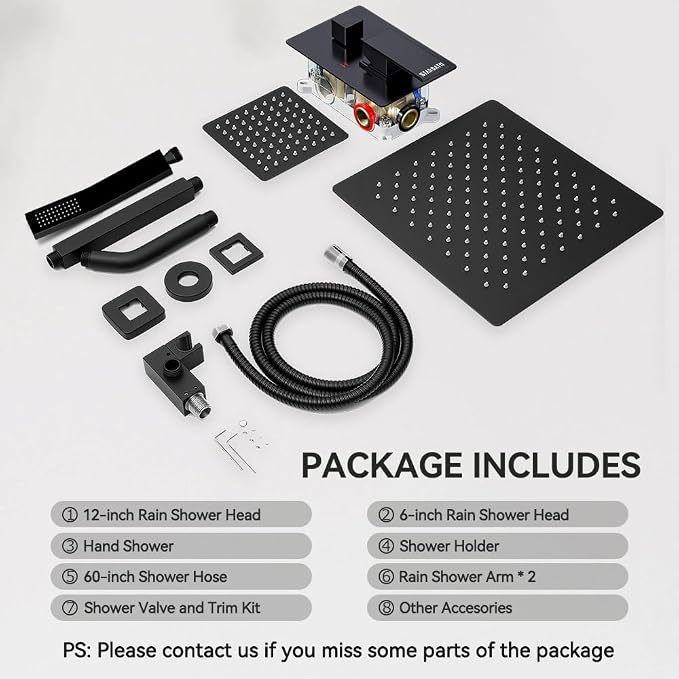 Shower Faucet Set Matte Black Shower Systems, STARBATH 3 Way Shower Faucet - Image 8