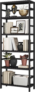 Bamjoy Bamboo Shelf, 6-Tier Bookshelf Adjustable Storage Shelves, Tall Shelving by Bamjoy
