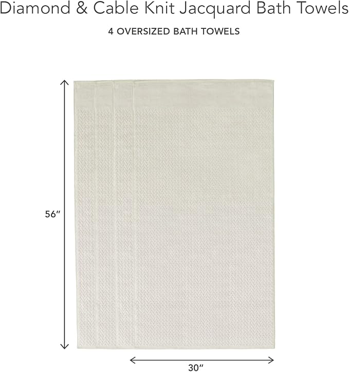 Texere 100% Organic Cotton Jacquard 650 GSM Premium Bath Towel Sets - Image 6