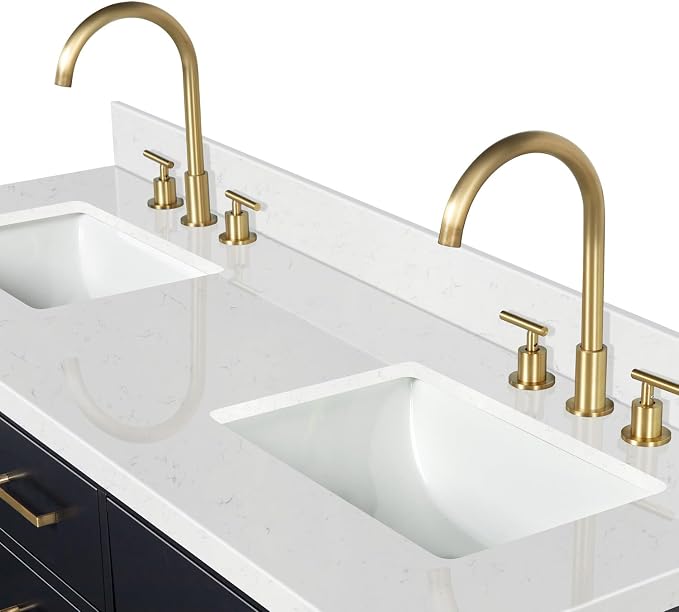 ARIEL Hepburn 72 in. Double Rectangle Sink Bathroom Vanity - Image 10