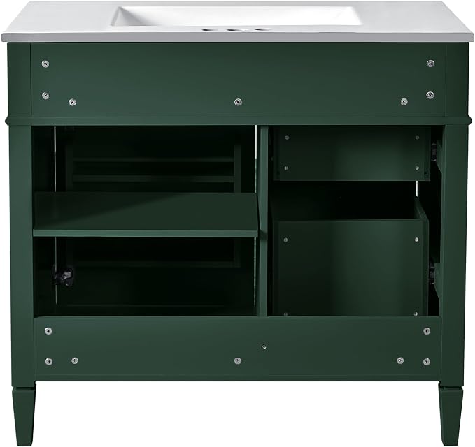36" Bathroom Vanity with Matching Medicine Cabinet, Modern Sink Storage Cabinet - Image 7