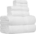 Amazon Basics 6 Piece Oversized Fade resistant Towel set, 100% Cotton towels by AmazonBasics