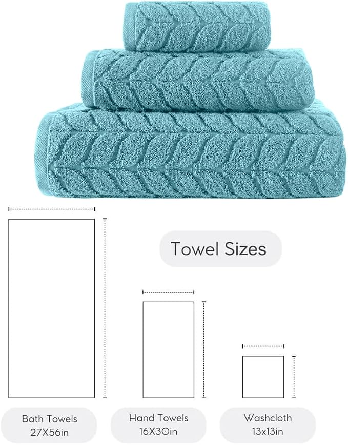 BAGNO MILANO Turkish Bath Towels, Soft Plush Jacquard Luxury Bath Towels - Image 3