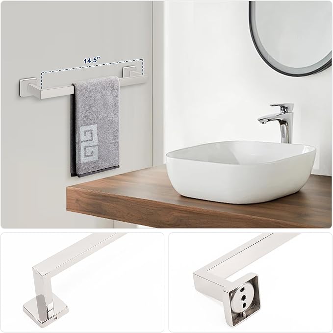 NearMoon 5 Pieces Bathroom Hardware Set 304 Stainless Steel - Image 4