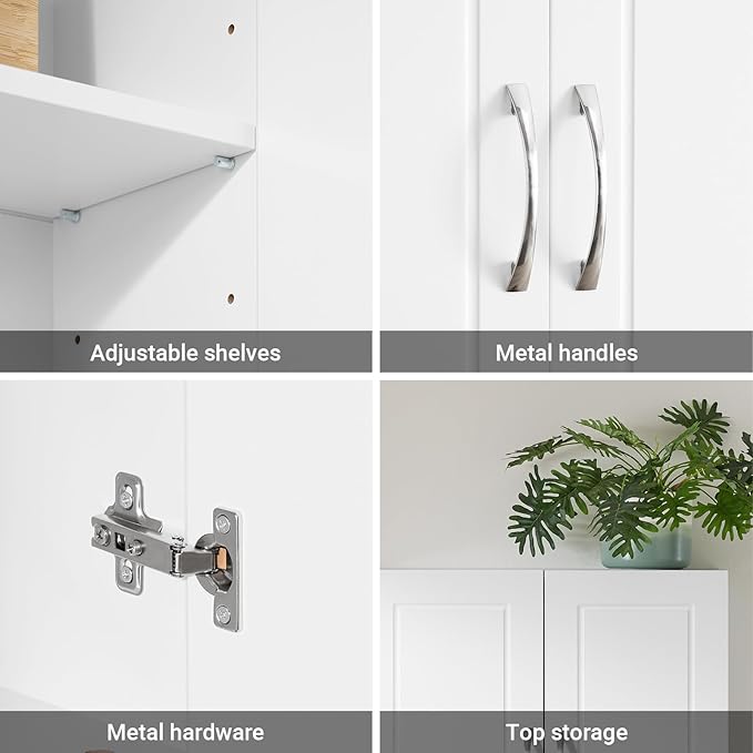 SoBuy Narrow Bathroom Wall Cabinet, Over The Toilet Storage Cabinet, Bathroom - Image 7