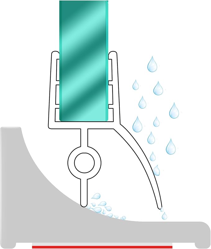 67Inch Shower Threshold Water Dam, Self-Adhesive Silicone Shower Barrier Water - Image 2