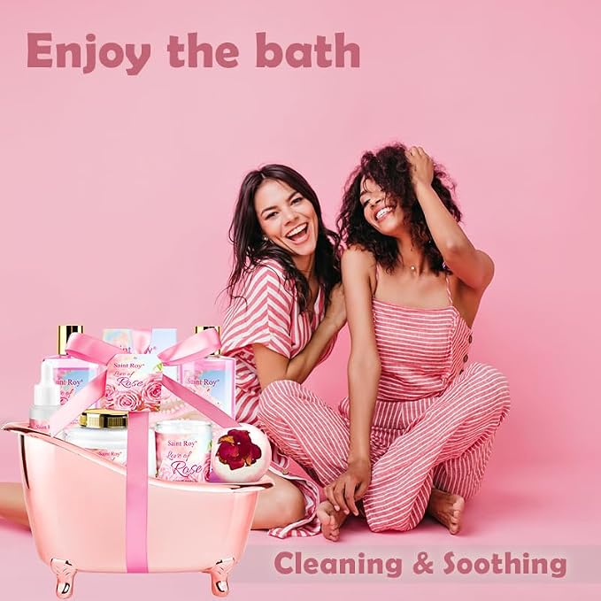 Bath Kit Christmas Gifts for Women, Spa Gifts bath Gift for Her Rose Mother Gift - Image 2