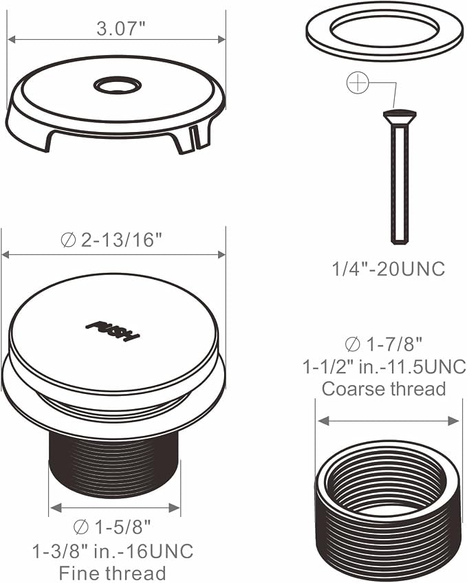 Tub Drain Tip Toe Bathtub Drain Conversion Kit Assembly, Replacement Bath Drain - Image 5