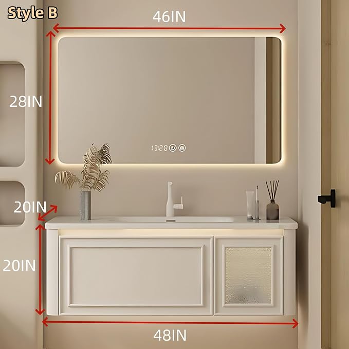 48IN Wall Mounted Bathroom Vanity Set - Image 2