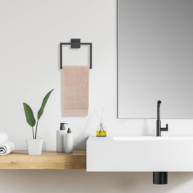 TURS 10-Piece Bathroom Hardware Accessories Set Matte Black Towel Bar Holder - Image 4