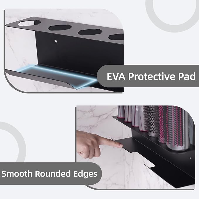 Dyson Airwrap Holder, Aluminum Dyson Airwrap Wall Mount Black - Image 3