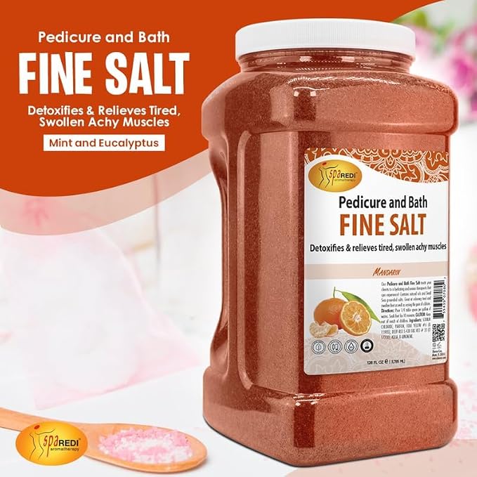 SPA REDI - Detox Foot Soak Pedicure and Bath Fine Salt, 128 Oz - Made - Image 4