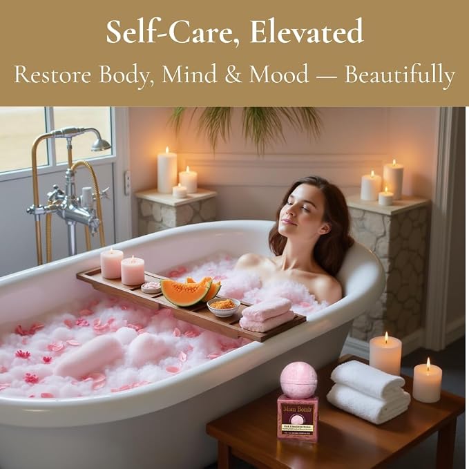 Mom Bomb Pink Himalayan Bath Bomb – Essential Oils, Clean Ingredients – - Image 3
