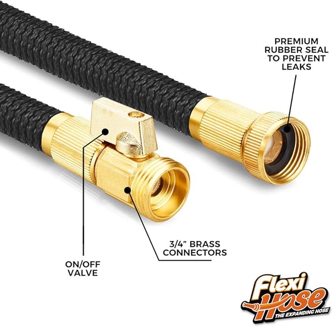 Flexi Hose PLUS with 8 Function Nozzle Expandable Garden Hose, Lightweight & - Image 6